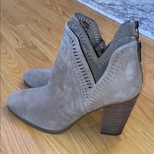 Vince Camuto tan heeled booties